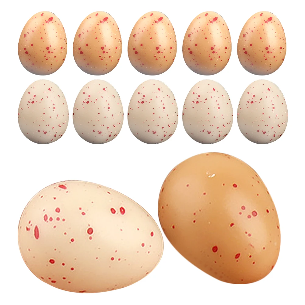 

20Pcs Artificial Bird Eggs Resin Speckled Faux Chicken Eggs Diy Spring Easter Decorations Vase Filler Home Office Cafe Decor