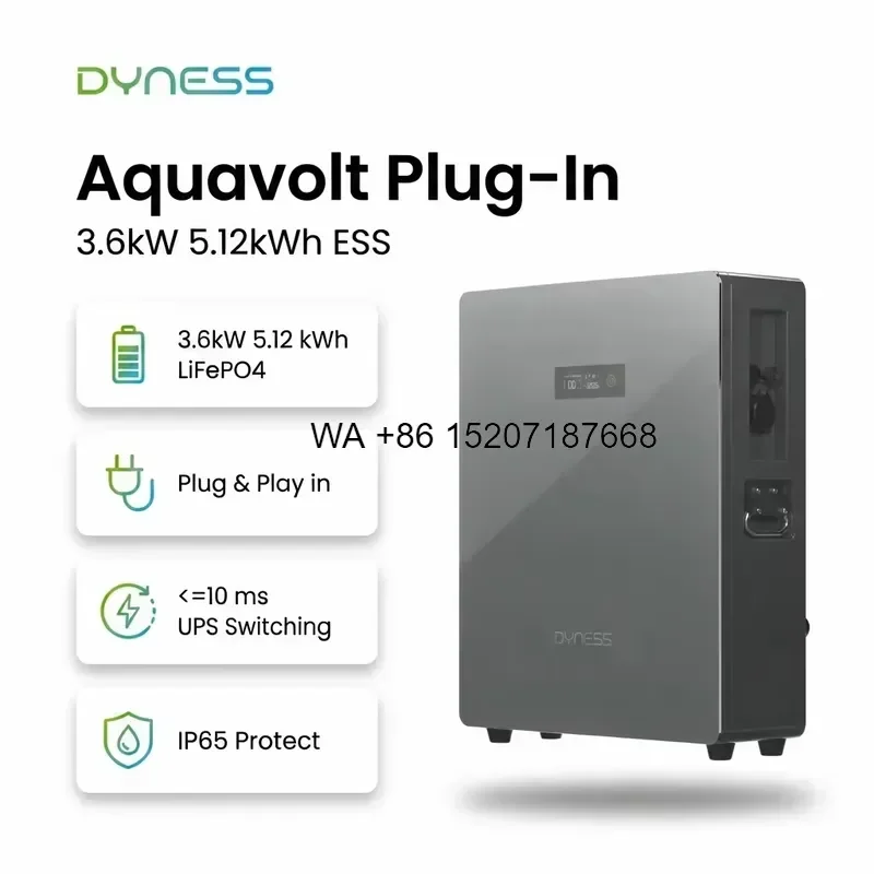 Wmwmnu for Dyness Aquavolt Balcony Solar System AC Couple 2.5kw 3.6kw All in One 5.12kwh Lifepo4 Battery Plug Play Home