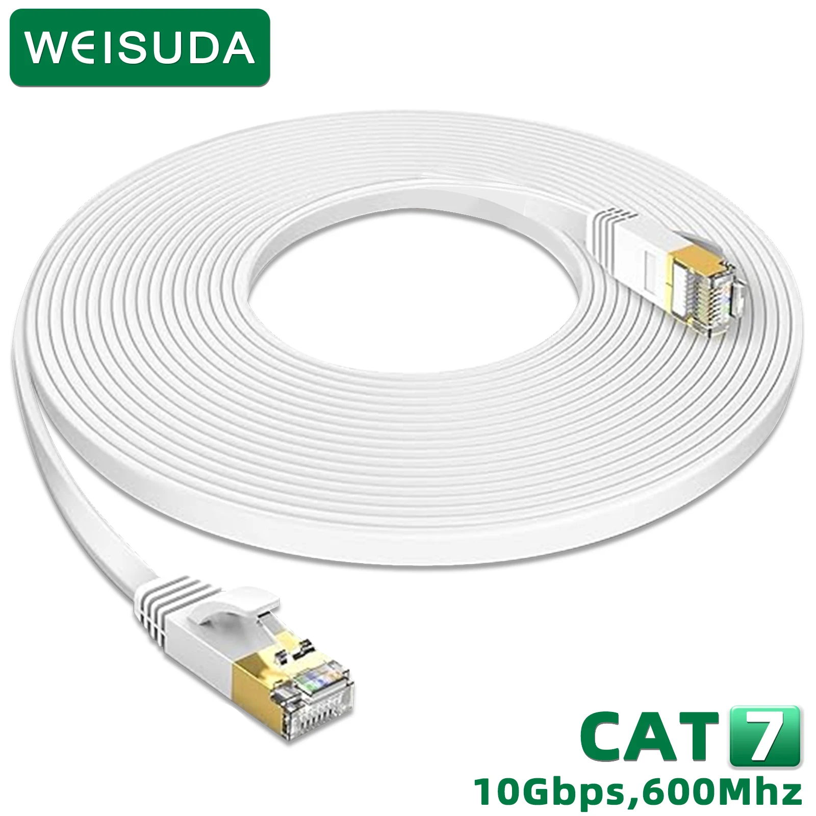 CAT7 Ethernet kablosu 10Gbps SFTP Lan kablosu RJ45 Internet ağ kablosu 10m 20m 30m Router Modem PC için PS4 kedi 7 yama kablosu