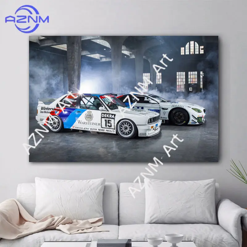 Modern Canvas Paintings Supercars Tuning M6 E30 Racing Car P