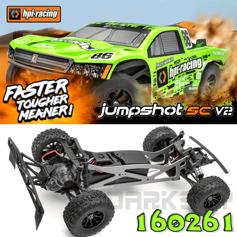 

HPI 160261 1/10 Jumpshot SC V2 RTR 2WD Racing Short Card RC Remote Control Model Electric Off Road Vehicle Adult Children's Toys