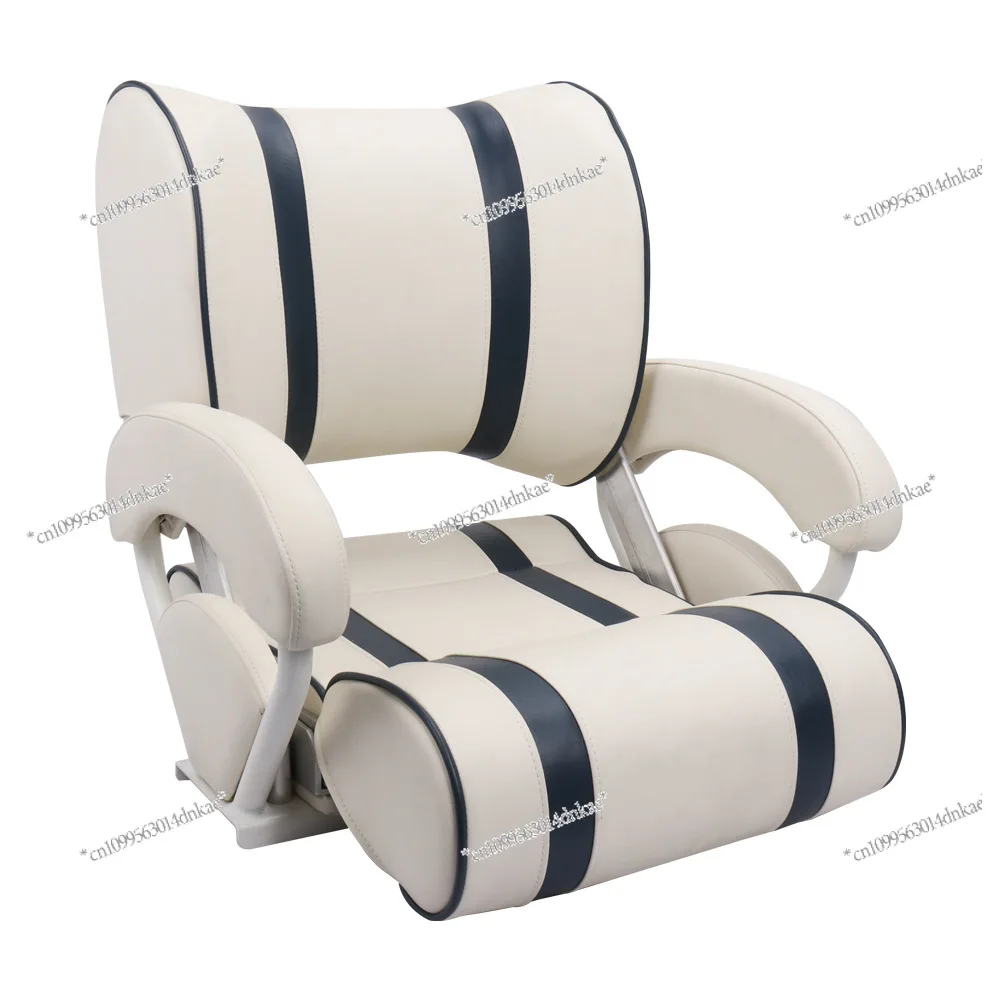 

Adjustable Backrest Marine Seat Yacht Front And Rear Convertible Speedboat Driving Chair Contrasting Color Passenger Seat