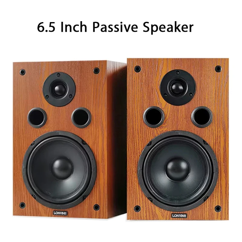 6.5 Inch Midrange Bass Speaker 4 Ohm 200w High-power Passive Speakers 2.0 Surround Sound Bookshelf Loudspeaker Sound Box