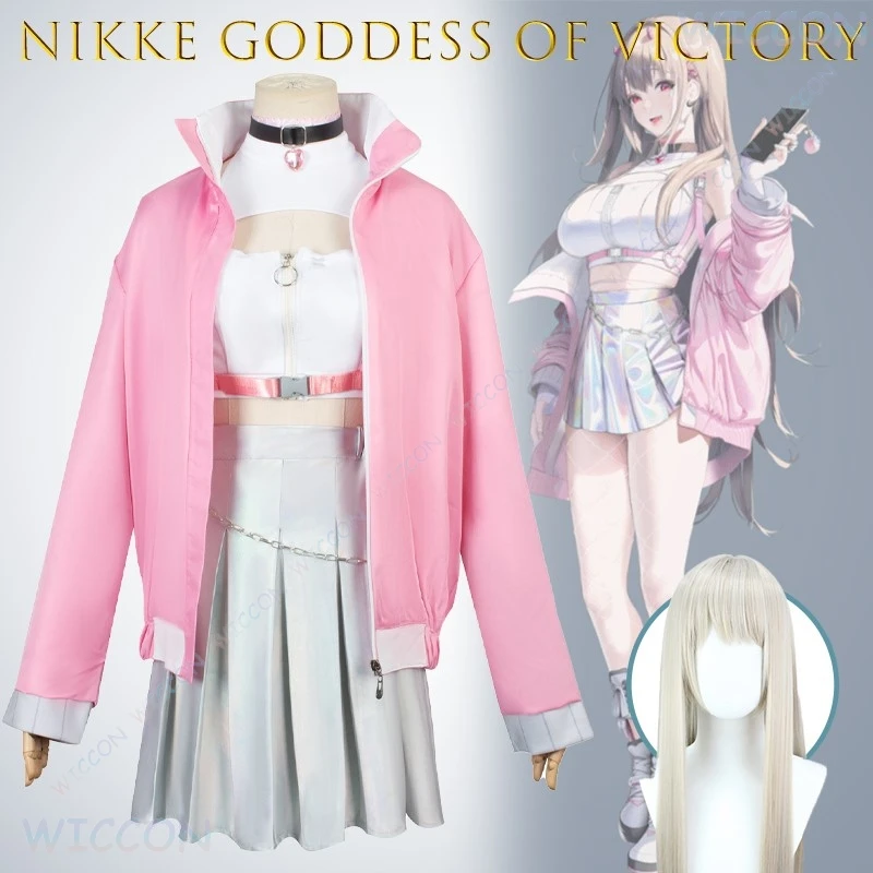 

‌NIKKE Goddess of Victory Viper Cosplay Costume JK School Uniform Anime Game Character Outfit Halloween Party Maid Dress Cross