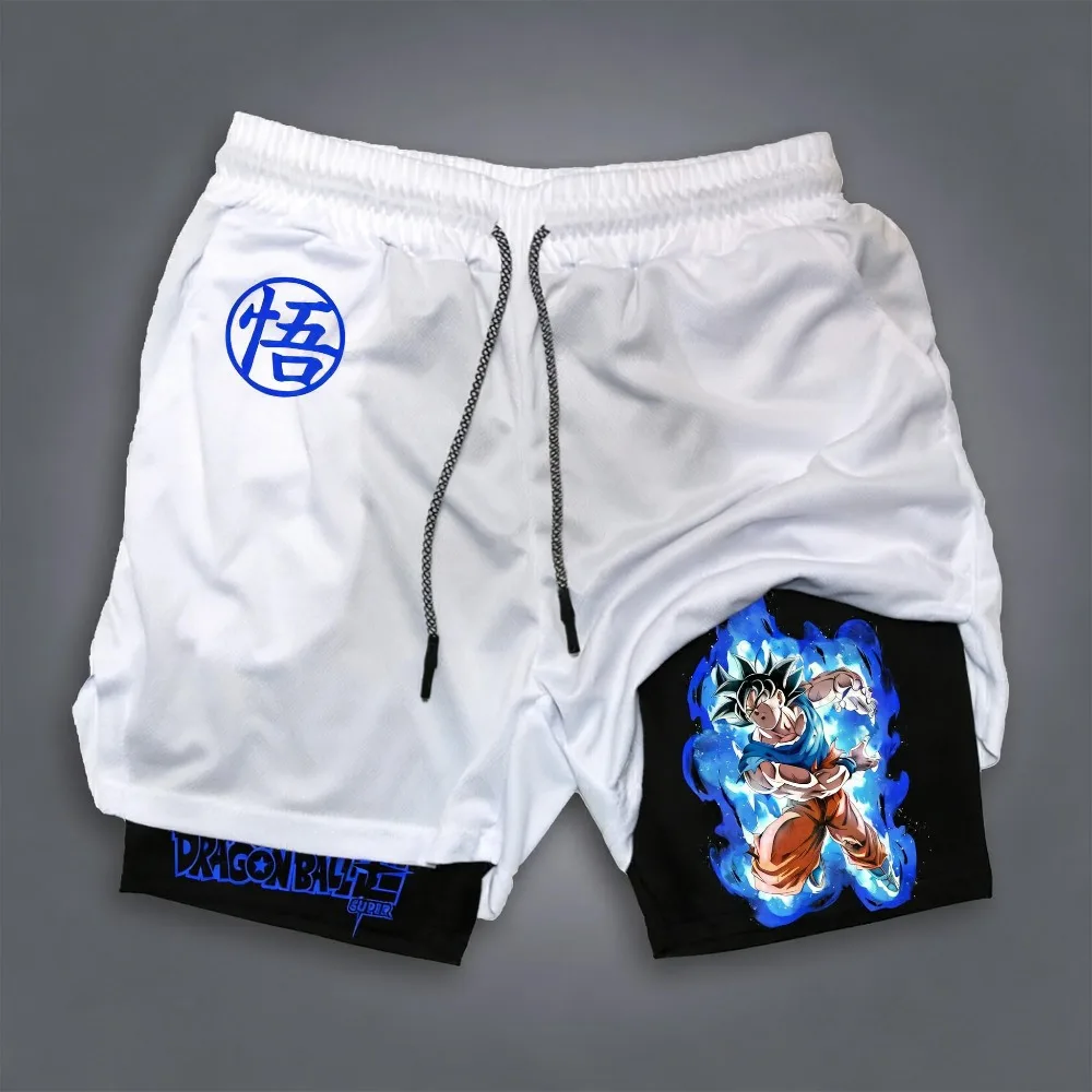 

Шорты унисекс оверсайз с принтом Dragon Ball Goku, летние, 2026, в стиле аниме, Y2K, хип-хоп, спортивные, дышащие, быстросохнущие, двухслойные