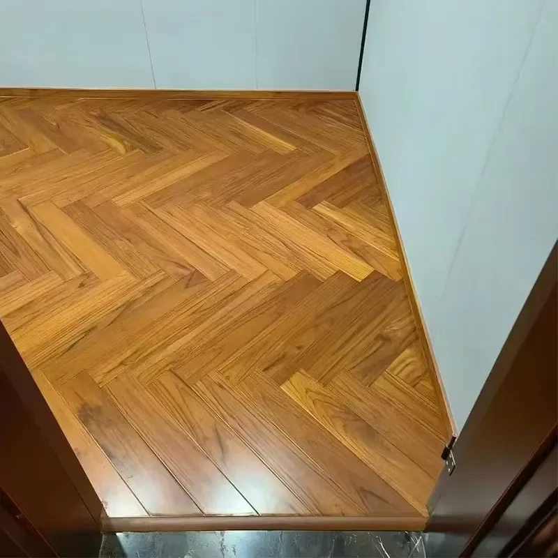 Custom Item, Contact Us 2024 Top Sale Burma Teak Parquet Herringbone Teak Hardwood Flooring Solid Teak Flooring for
