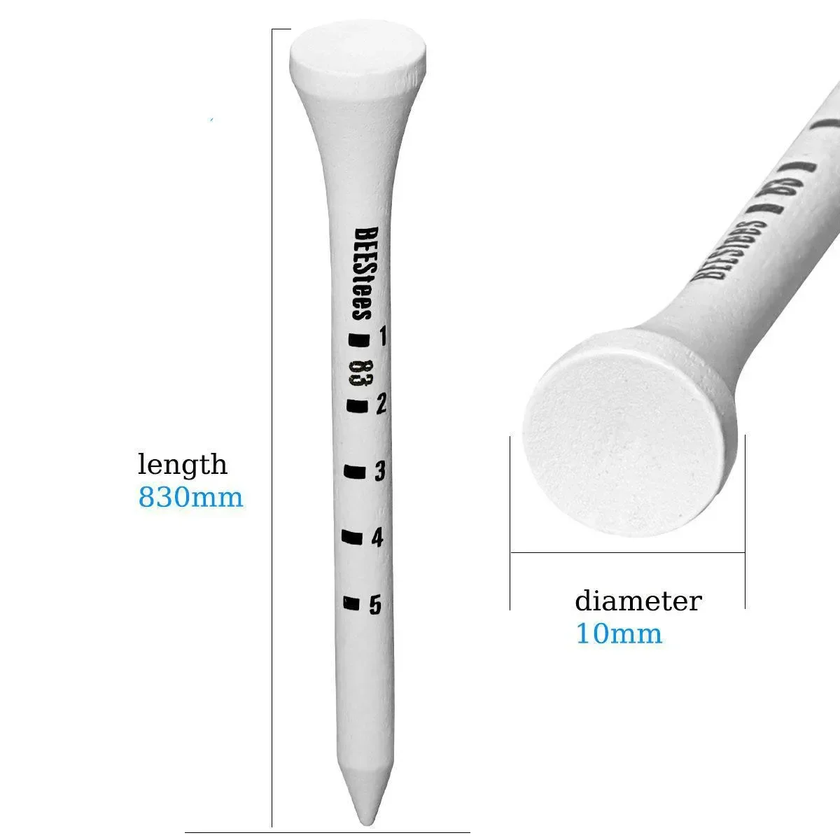 20 قطعة 83 مللي متر مقاعد جولف خشبية متينة تحديد الكرة على الدورة للحفاظ على مستوى تي شيرت مثالي وتحسين الدقة #4