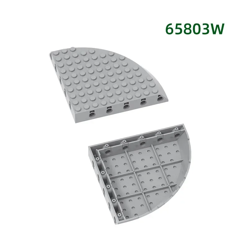MOC 1PCS Deel Bricks 65803W 10x10 Afgeronde Hoge Bodemplaat Gaten Bouwstenen Halve Cirkel Filet huis Board DIY Speelgoed Kid Gift