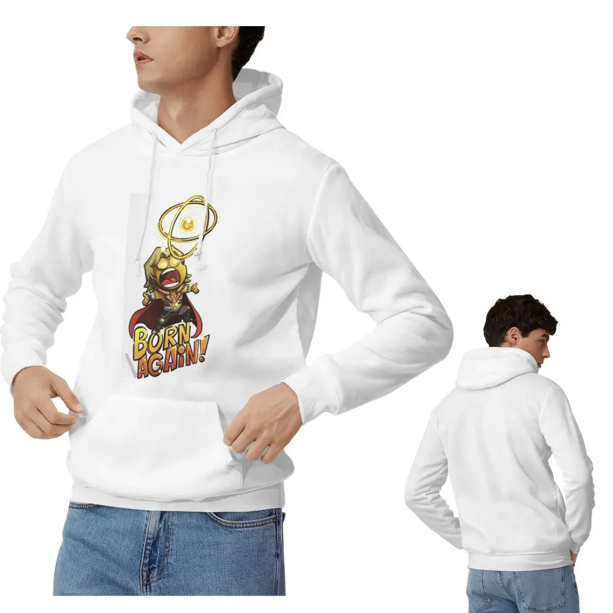 ¡El Guardián de Oro: ¡Nací nuevo! Sudaderas con capucha para hombre y mujer, Jersey informal, sudadera Harajuku, ropa de calle de manga larga, Otoño Invierno