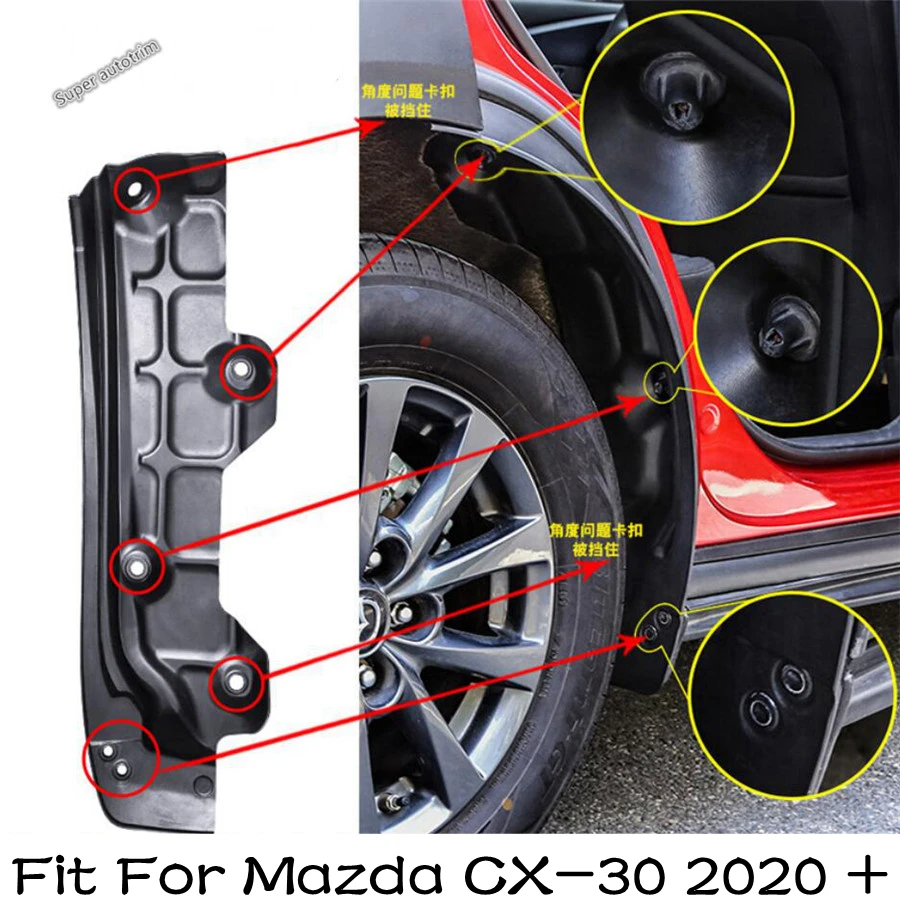 

Lapetus Rear Fender Wheel Mudflap Splash Guard Trim Cover Exterior Protective Accessories For Mazda CX-30 2020 - 2024 Mudguard