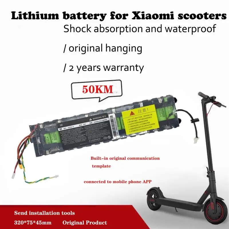 Go! 36V 7.8ah/10.5ah 10S3P 18650 Battery Pack with APP for Xiaomi M365 Ninebot Segway Scooter Ebike Bicycle Inside with 20A BMS