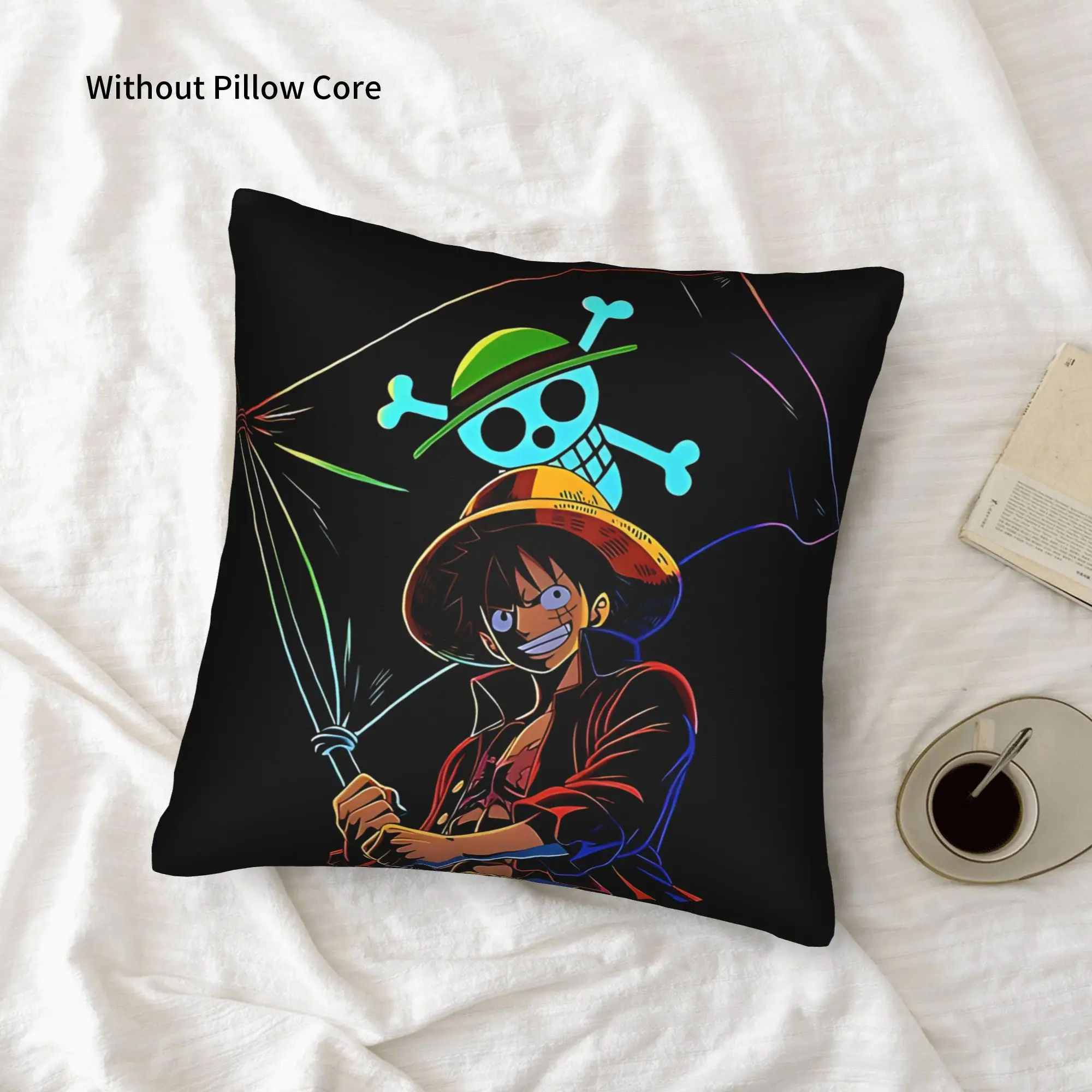 1PC One Pieces Luffy Pillow Case Double-Sided Printing  Sofa Cushion Bedroom Bedside Pillow