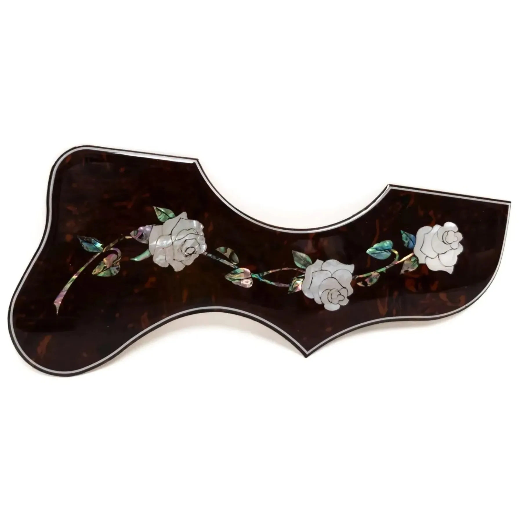 Acoustic Guitar Pickguard Abalone Shell Inlaid Scratch Plate 2MM Thick Self Adhesive for 41–42 Inch Jumbo Style Guitar