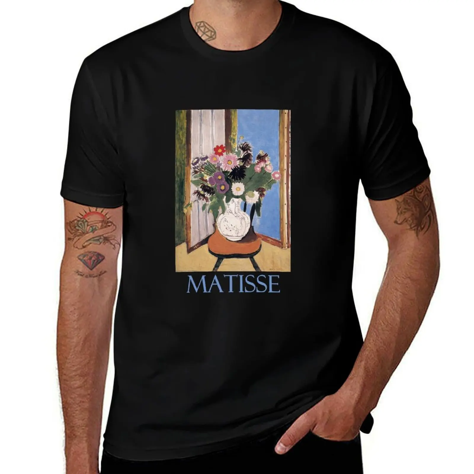 Daisies by Henri Matisse T-Shirt Big and Tall Solid Color T-Shirt