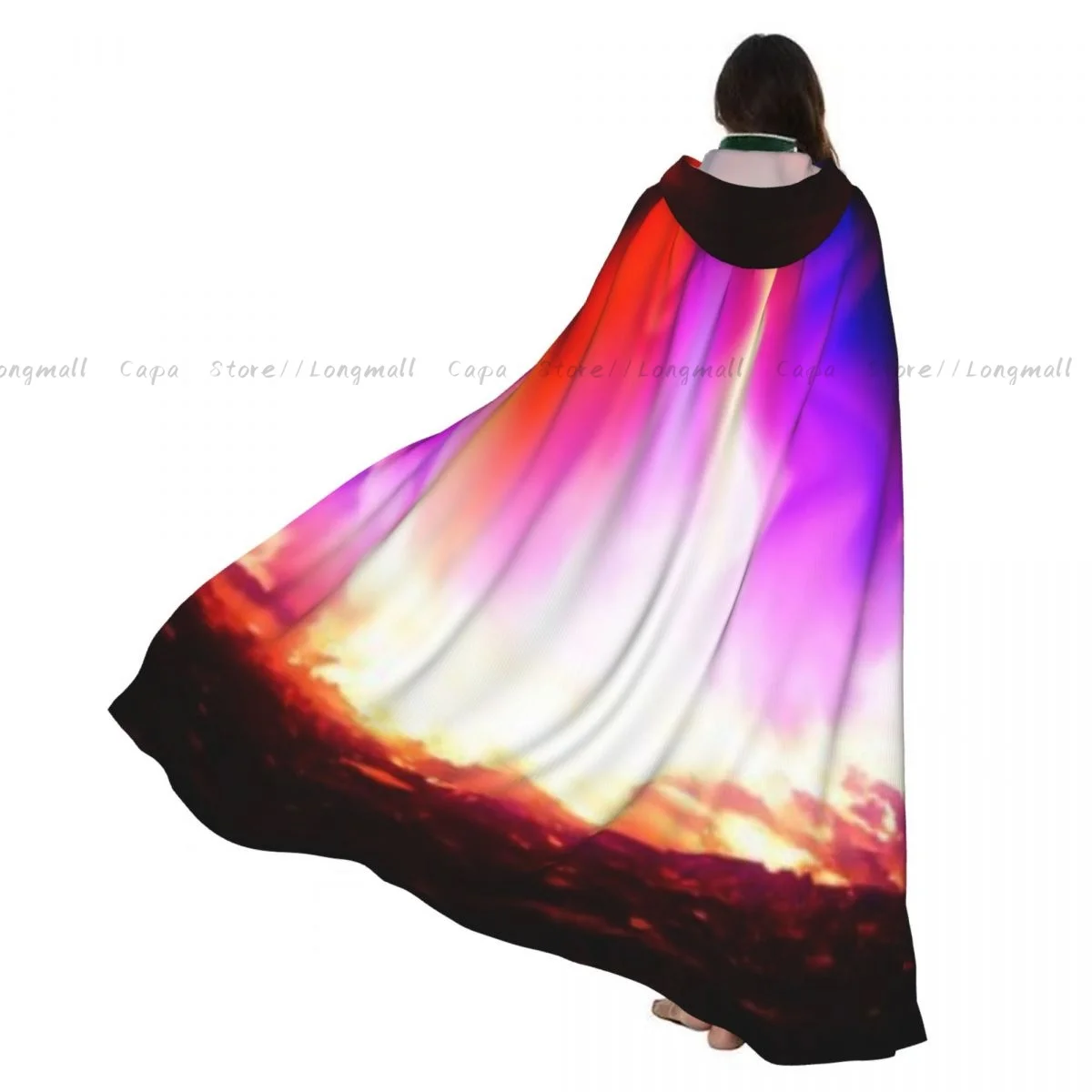 

Костюмы для косплея в средневековом стиле: плащ с капюшоном, абстрактный огненный фон, длинные робы, куртки, пальто для карнавала