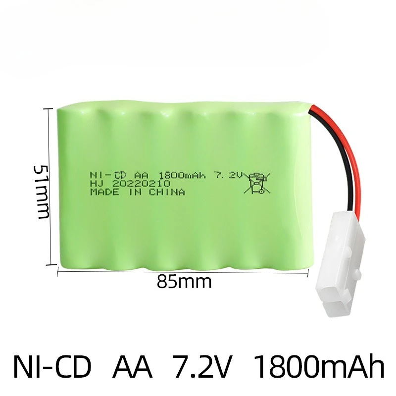 بطارية جديدة عالية الجودة 7.2 فولت NI-CD 700 مللي أمبير/1800 مللي أمبير في الساعة لألعاب RC سيارات شاحنات خزان البنادق ألعاب RC بطارية 7.2 فولت