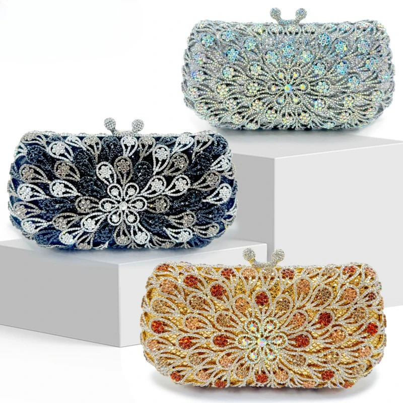 

Wedding Dinner Bag Crystal Hot Diamond Women's Shoulder Evening Bag