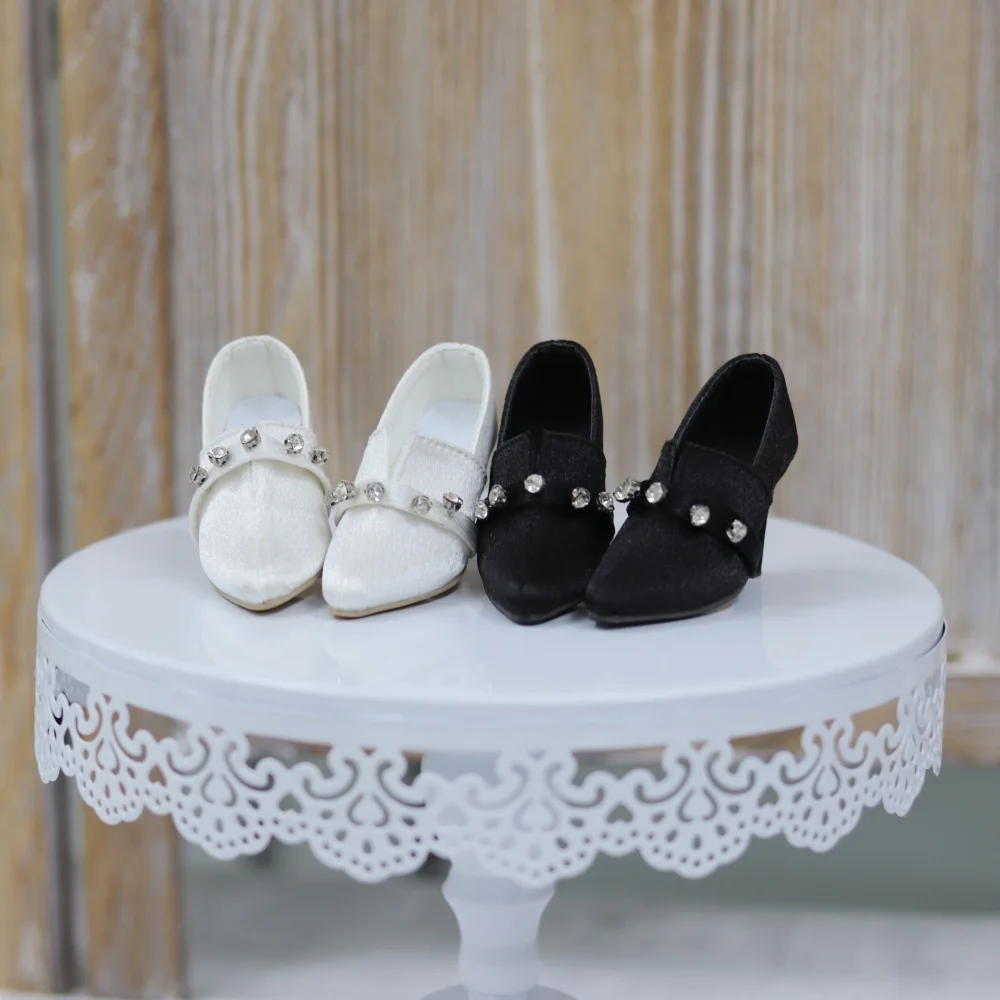 BJD Doll Shoes In Stock Daily Single Buckle SDGR/ Big Girl /AS 1/3 White ToysFemale Silk Pointed High Heels BJD Doll Accessories
