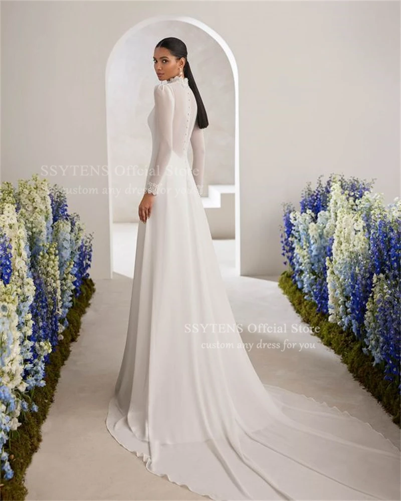 SSYTENS moderne plage robes de mariée pour mariée 2 en 1 longue église robe de mariée vestidos novia 2026 personnalisé robe femme élégante