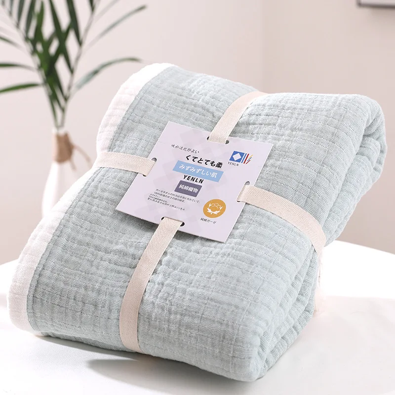 Summer Blankets 6 Layers Muslin Cotton Bedspread Blanket Soft Office Home Bedding Sleeping Quilt Blanket 150x200cm 200x230cm