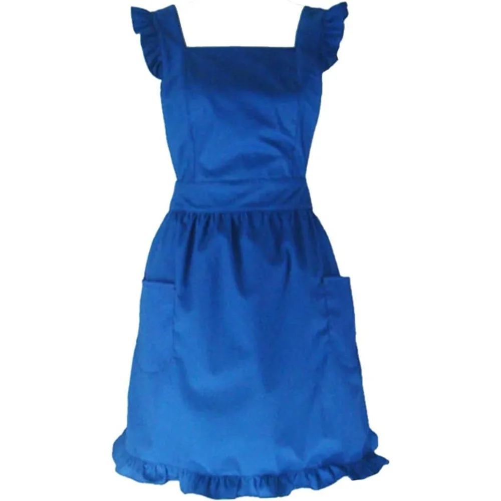 

Cute Lovely Cotton Retro Kitchen Cooking Aprons for Women Girls Vintage Baking Apron with Pockets for Mother Gift