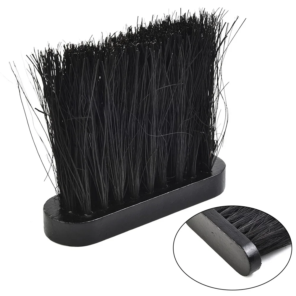 Fireside Brush Fireplace Brush Wooden 1Pc Black Brush Fire Fireplace Handle Handle11*3.3*1.3cm Head Hearth Round