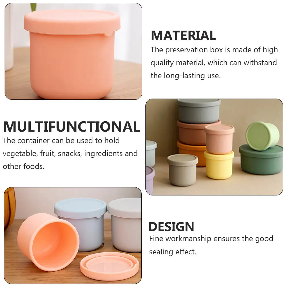 

1Pcs Silicone Food Box Kitchen Storage Container for Fruits Vegetables Snacks Ingredients Fridge Fresh Keeping Sealed Box