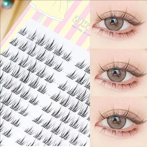 MJ Braunes Sonnenblumen Eyelash schwarze natürliche Manga Wimpern Anime große Kapazität Erweiterung Chinesisches Make -up 8 Hauptverkäufe können Fringe - №3