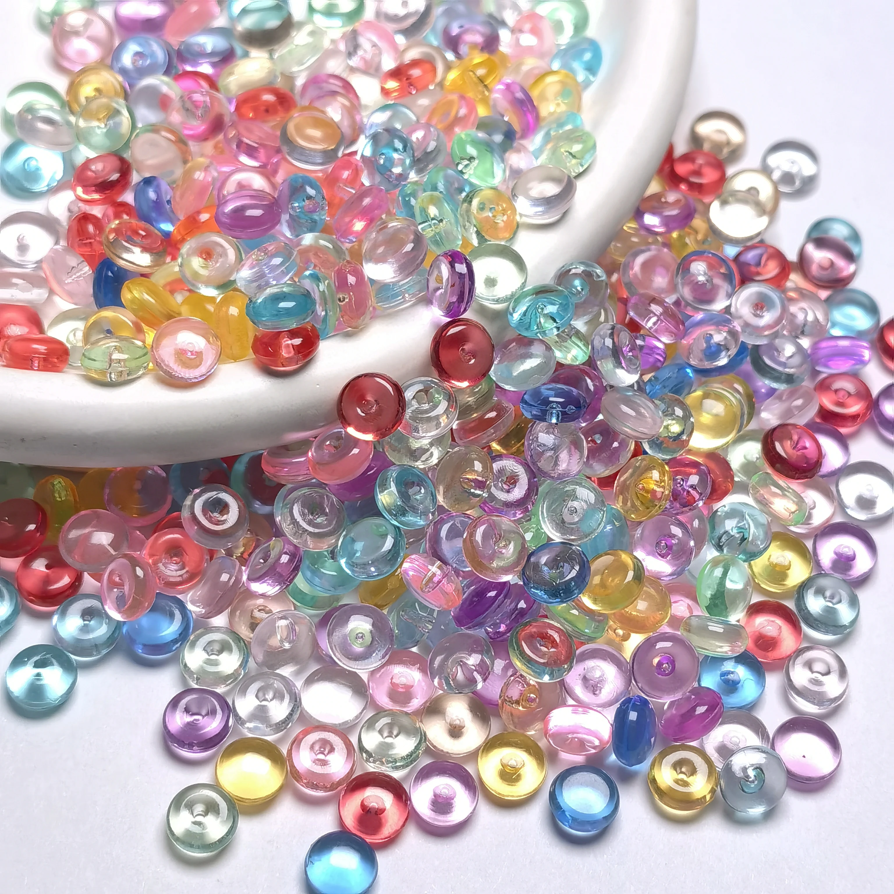Transparent Acrylic Round Beads DIY Fluffy Slime Filler Fishbowl Crystal Beads Crafts