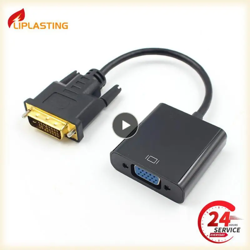 to VGA Adapter Full 1080P DVI-D Male to VGA Female Adapter 24+1 25Pin to 15Pin Cable Converter for PC Computer Monitor