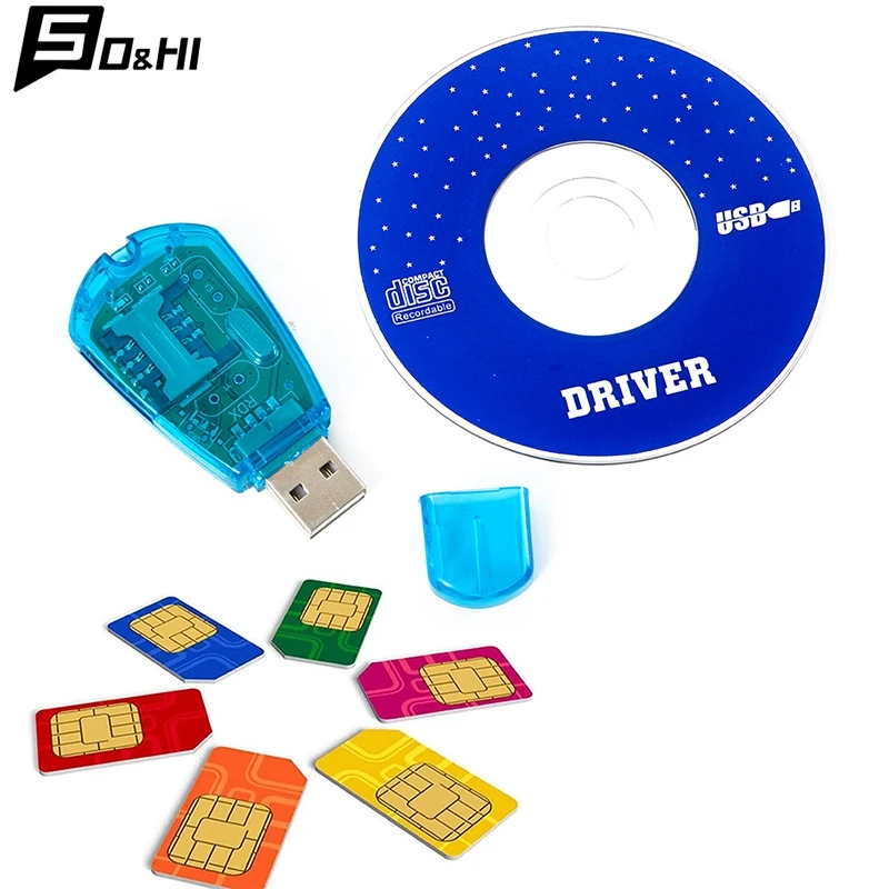 1Set SIM Card Reader USB Card Reader Simcard Writer Copy Cloner Backup GSM CDMA WCDMA Cellphone DOM668