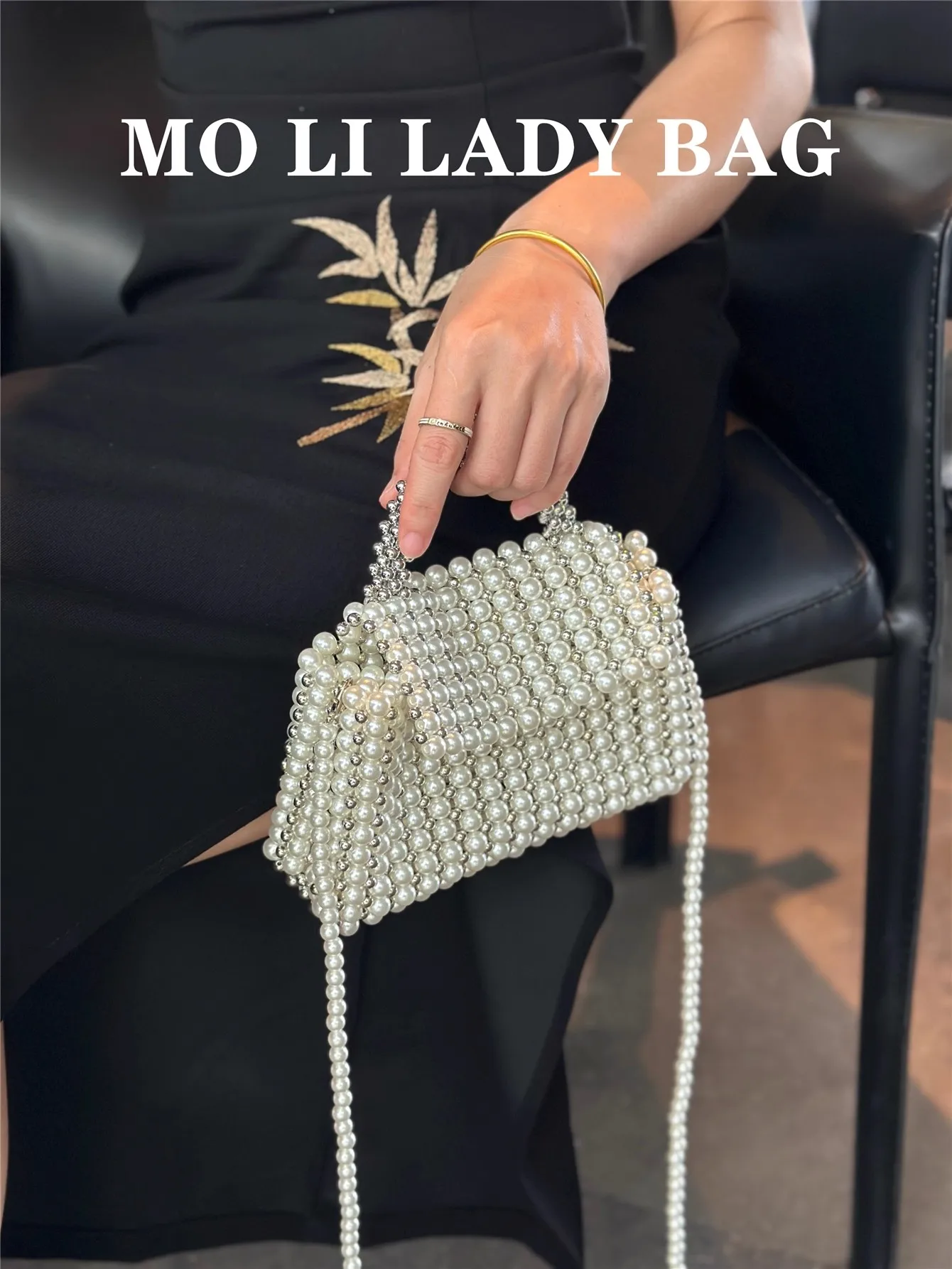 

Beads Beaded Fashion Square Bag Luxury Exquisite Clutch Purse Pearl Beading Women Handbag Female Shoulder Crossbody Bag