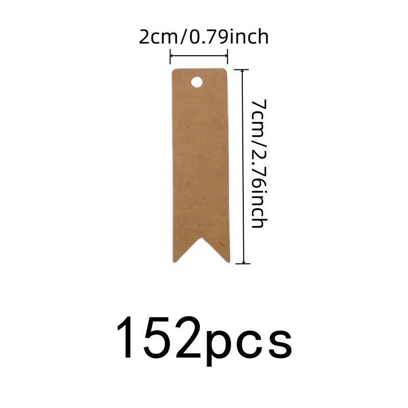 Easy to Write On White Paper Labels, 152 pcs, Wedding Favor Labels, Pre-Punched Hanging Hole for Party Valentines Tags