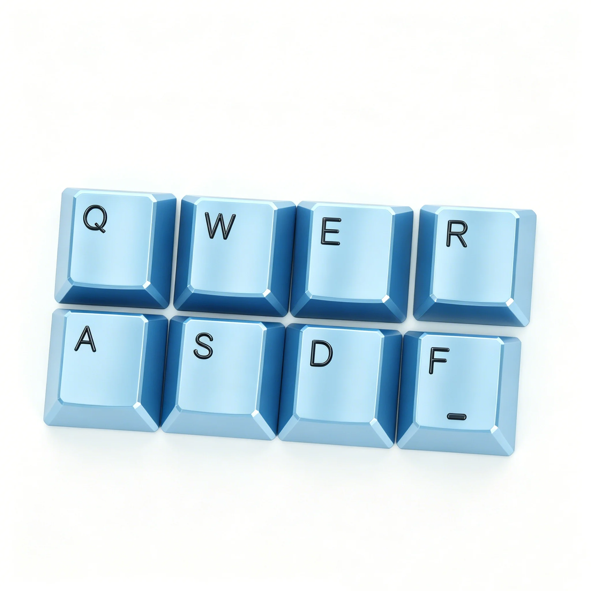 

Металлическая накладка на клавишу Spacebar QWERASDF, кастомные кейкапы Cherry Artisan, алюминиевый сплав, серебристые и золотистые колпачки для механической клавиатуры