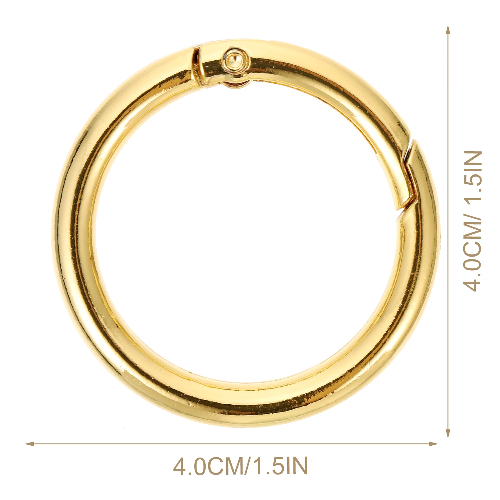 

10 Pcs Spring Buckle Key Circle Flat Metal Chain Rings Crafts Keychains Alloy Split