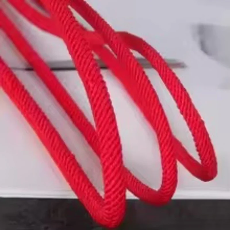 Handmade Red Rope Woven Bracelet Pendant Necklace Jewelry Core Rope Encrypted Rope String Couple Bead Milan