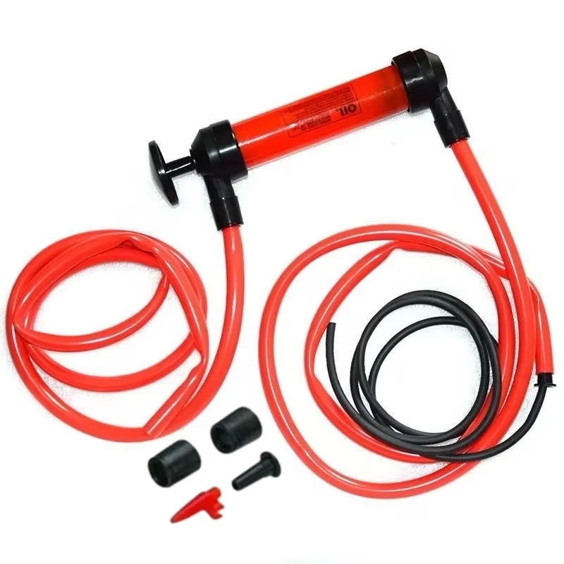 

1pc Portable Manual Oil Pump Hand Siphon Tube Car Hose Liquid Gas Transfer Sucker Suction Inflatable Pump