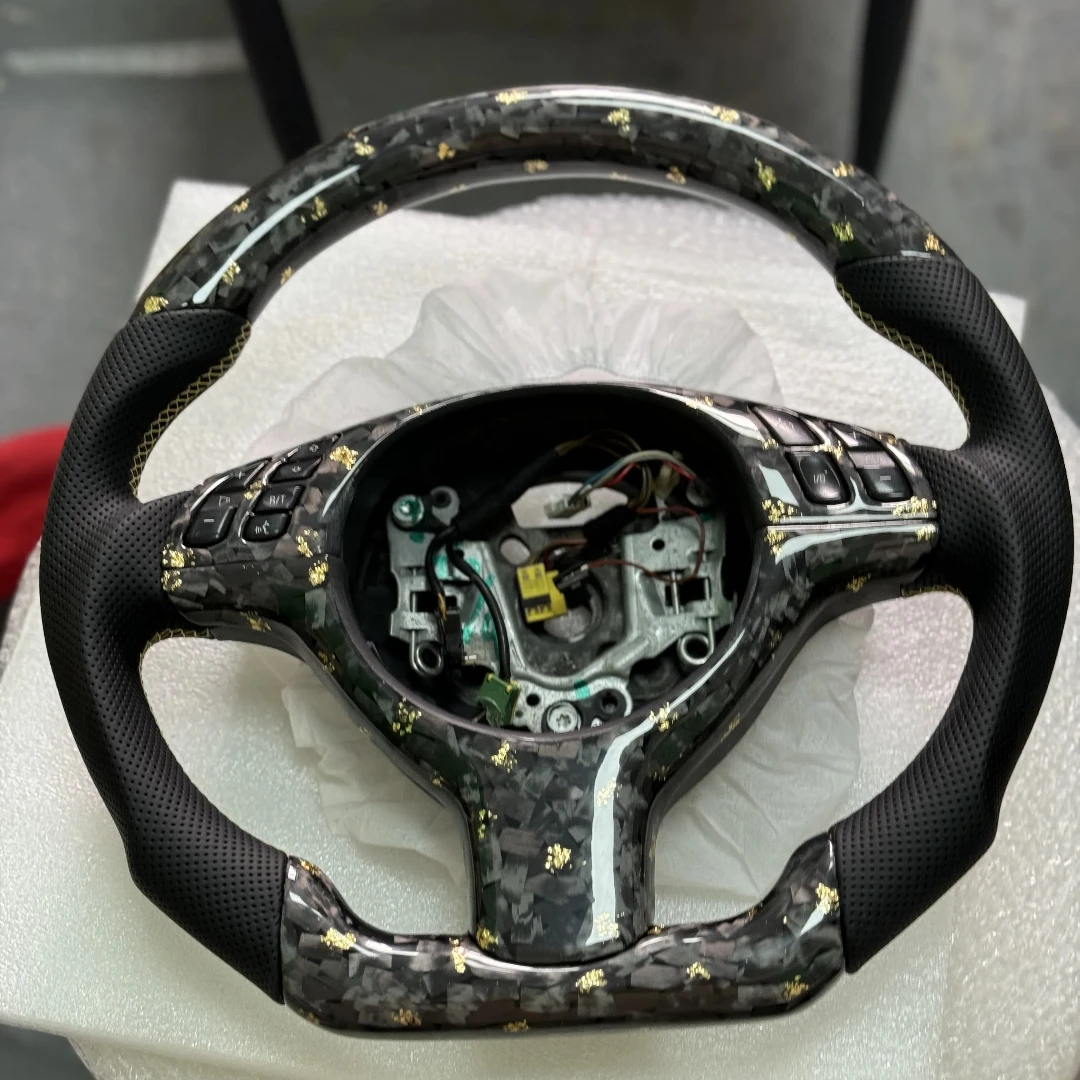 For BMW E46 M3 E38 E39 E46 E53 318 320 325 330 Carbon Fiber Car Steering Wheel Customized Car Accessories