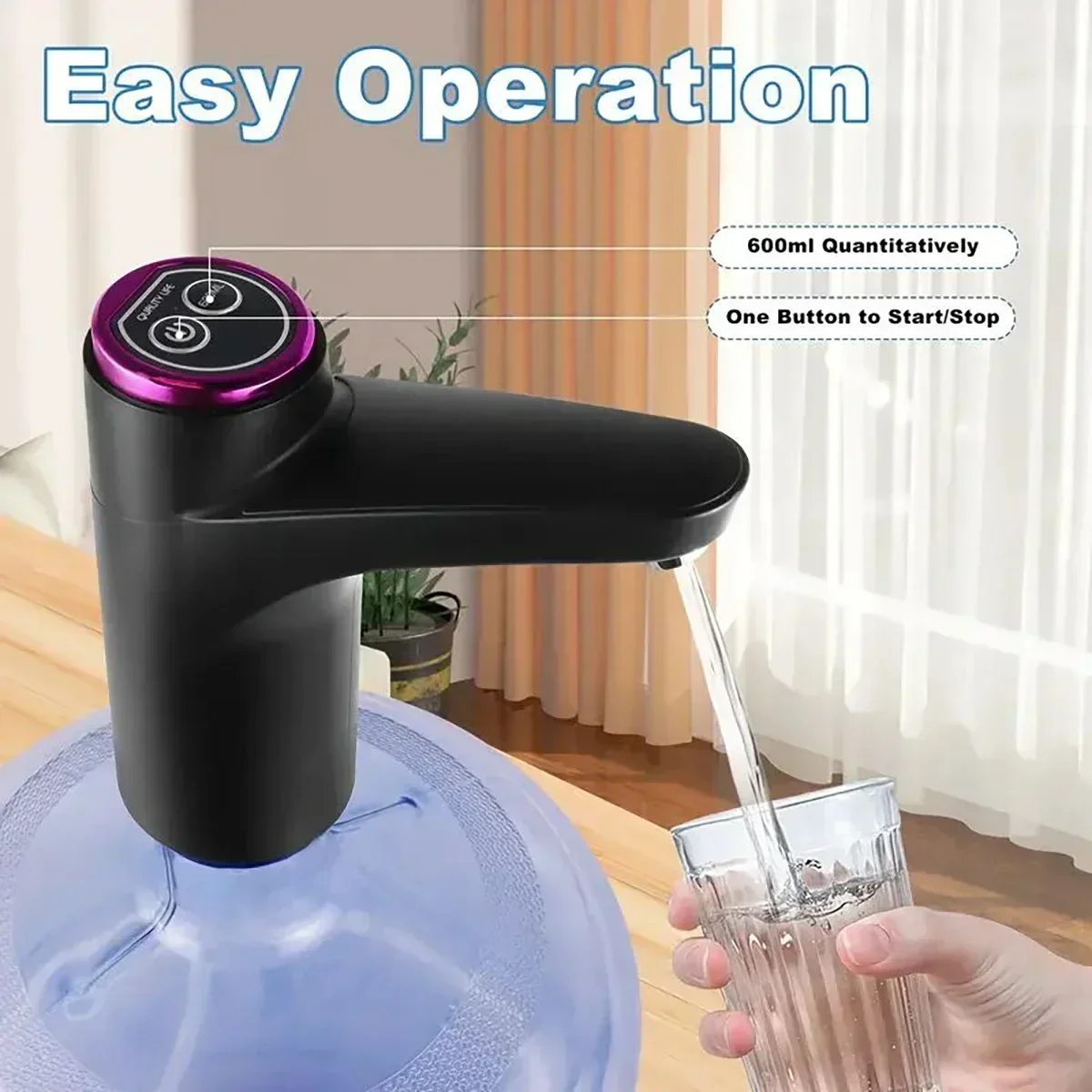 1pc Electric Water Pump- Suitable for Various Size ,Mini Barrel Water Dispenser, Automatic Pump for Home and Office