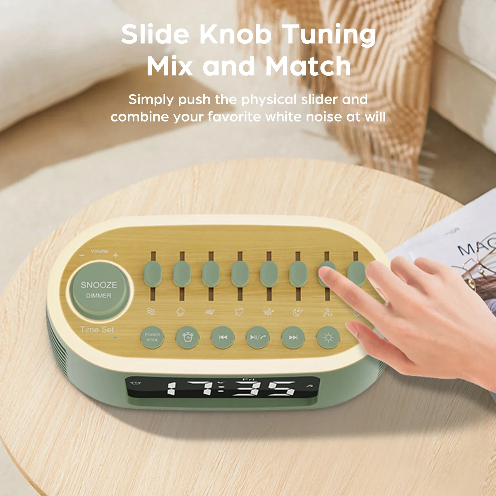 RGB سمّاعات بلوتوث الأبيض الضوضاء صندوق تشغيل الموسيقى النوم المعونة مكبرات الصوت توقيت آلة إيقاف التشغيل هيئة التصنيع العسكري 8 مجموعة طبيعة الصوت الاطفال الكبار هدية