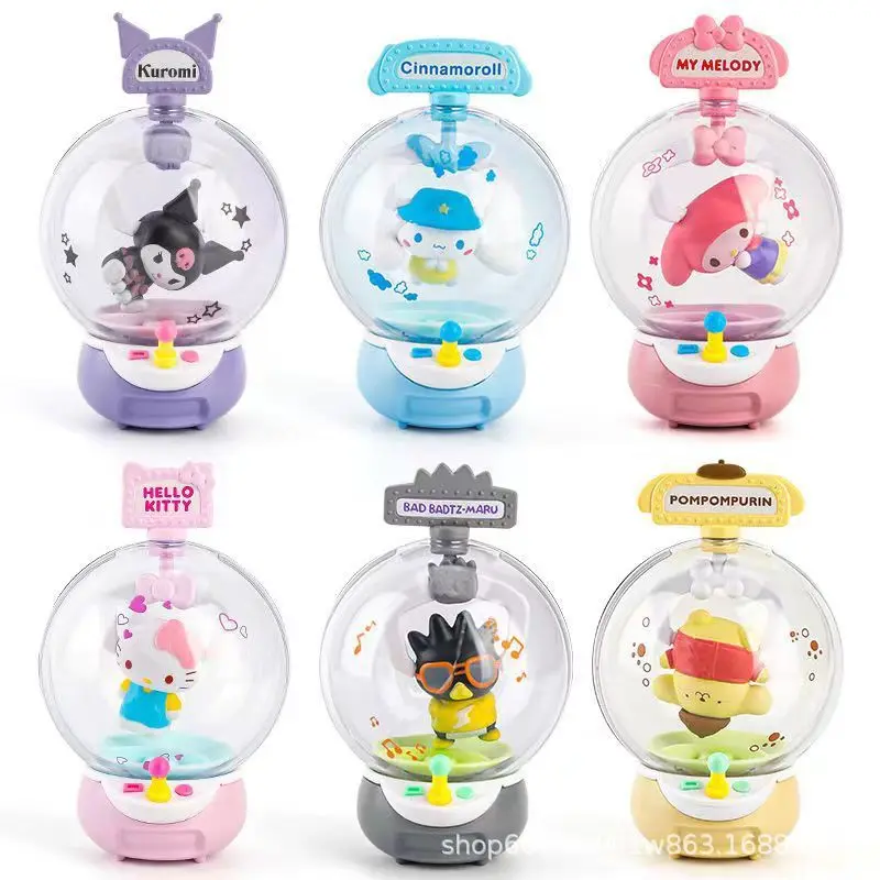 Sanrio Blind Box Puppe Maschine Serie Kuromi Melody Puppe Mädchen Geschenk Ornament Geburtstag Großhandel Anime Merchandise Mysterious Box