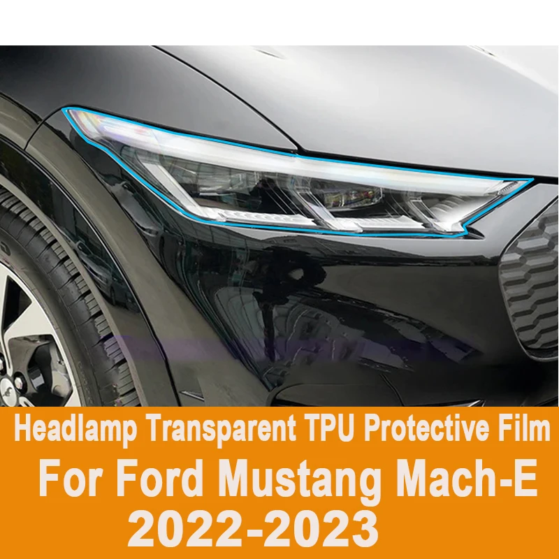 

2x Headlight Rearview Film for Ford Mustang Mach-E GT 2022 2023 Mach E Car PPF Paint Protection Film Anti-Scratch Clear Sticker