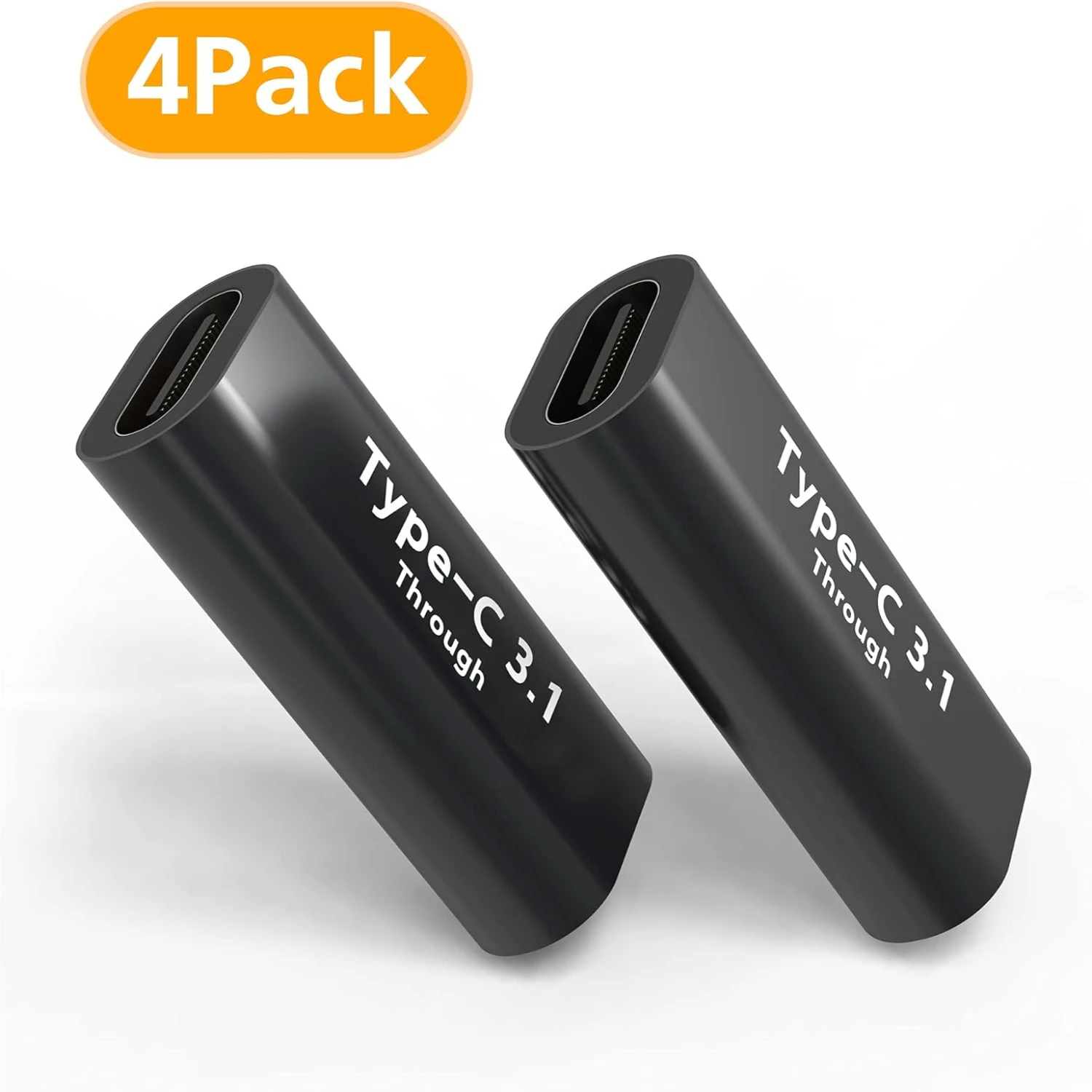 Серый комплект из 4 высокоскоростных двойных двойных разъемов Type-C PD 100 Вт USB 3.2 3.1 Gen-2, удлинитель-удлинитель, передача данных 10G USB-C