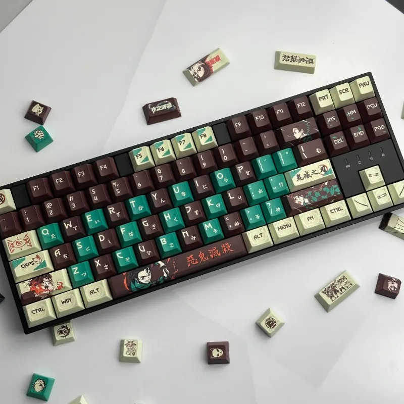 Original Anime Kill Ghost Boy Mechanical Keyboard Keycaps Costom 5-Sided Dye-Sublimation PBT Keycap Character Point Key Cap Gift