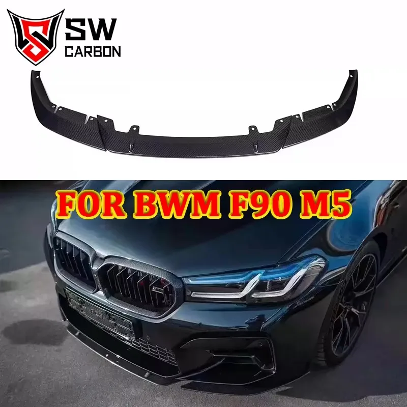 Carbon Fiber ST Style Front Lip for BMW F90 M5 LCI 2021UP Front Bumper Splitter Chin Spoiler Body Kit