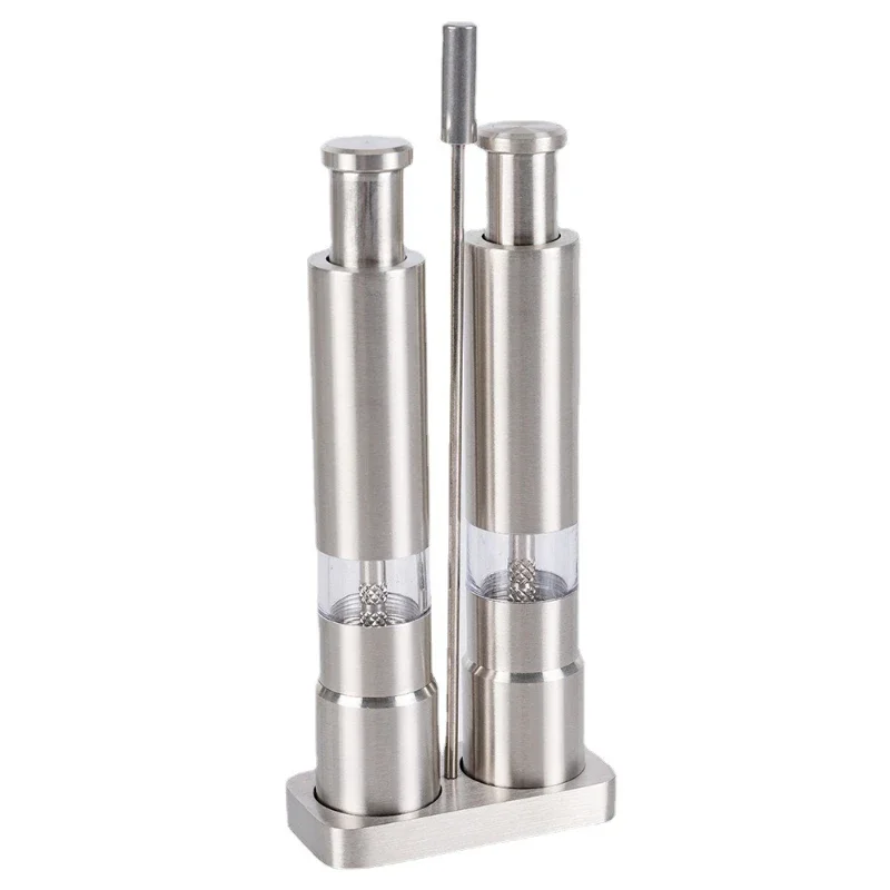 

Stainless steel finger grinder Multi-purpose black pepper grinder Finger grinder Manual pressing stainless steel pepper