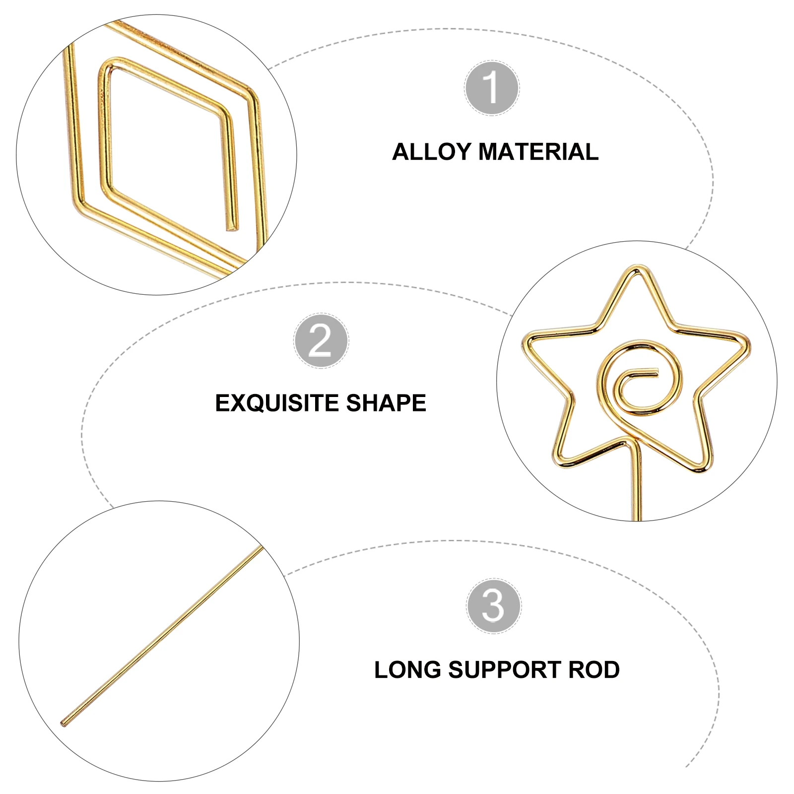 

Cake Flag Note Clip Alloy Clamp Photo Holding Clips Fixing for Home Picture Fixed Memo Holder