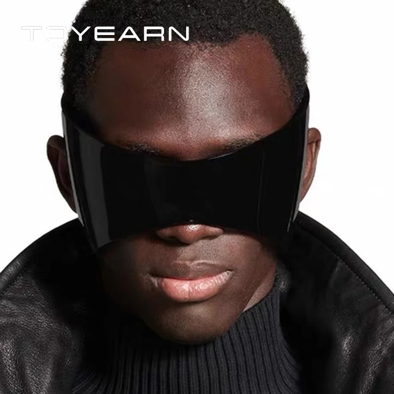 Y2K Luxury Brand Designer Oversized Rimless Sunglasses Women For Men Vintage Punk Sun Glasses Bird Nose Masked Cyberpunk Goggle
