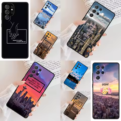 lyrics Phone Case For Samsung Galaxy S24 S23 S22 S21 Ultra S10 Note 10 Pro S20 Plus FE S9 S8 Cover