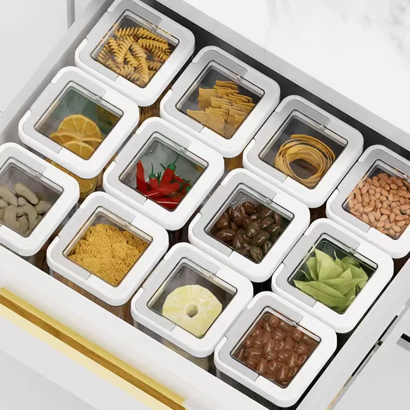 Kitchen Sealed Grain Container Food Container Plastic Snack Storage Container Coffee Storage Container Dry Fruit Storage Box